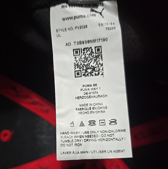 Red Puma Casual Cap With Black Logo - Picture 6 of 11